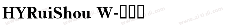 HYRuiShou W字体转换